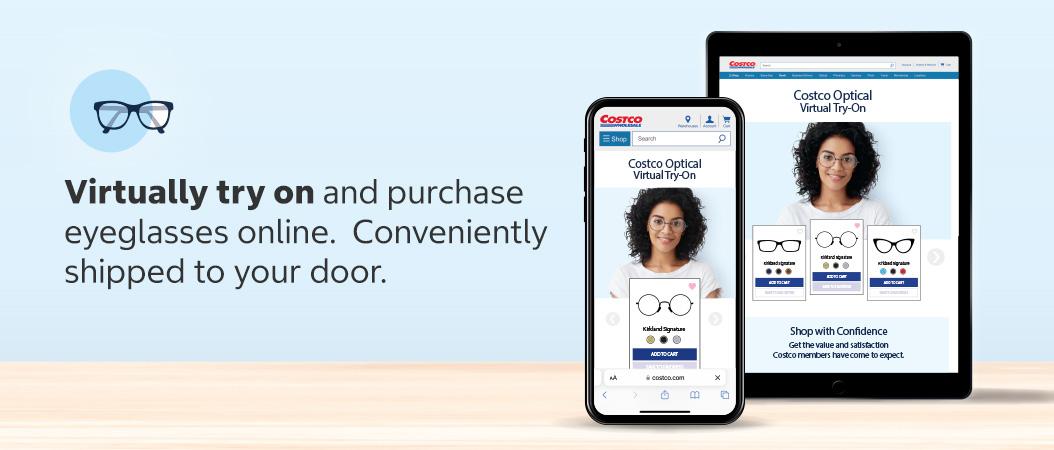 mobile devices showing smiling woman