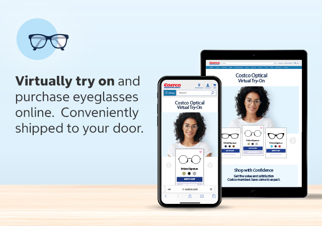 mobile devices showing smiling woman